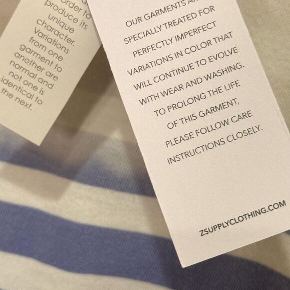 Z Supply Aya Sun Stripe Dress Medium Blue White Sleeveless Tank Casual Summer - Picture 4 of 9